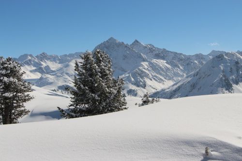 Sniegas, Kalnai, Miltelių Sniegas, Žiema, Austria, Alpių, Kraštovaizdis