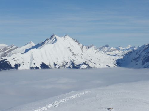 Sniegas, Žiema, Slidinėjimas Atokioje Pakrantėje, Šveicarija, Žiemą