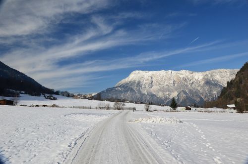 Sniegas, Sautens, Žiema, Austria, Tyrol, Žiemą, Oetztalas