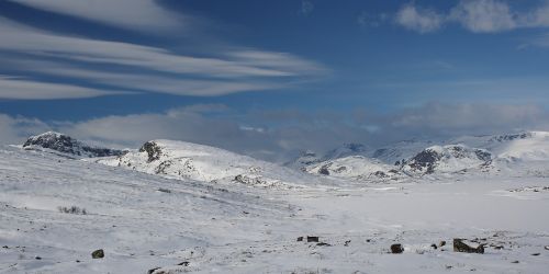 Sniegas, Žiema, Kalnai, Natūralus, Kraštovaizdis, Norvegija