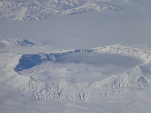 Sniegas, Aerofotografija, Kalnas