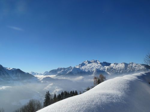 Sniegas, France, La Clusaz, Žiema, Kalnai, Alpių