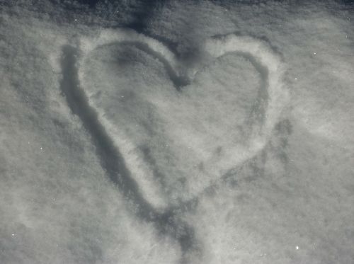 Sniegas, Širdis, Sniego Širdis, Žiema, Meilė