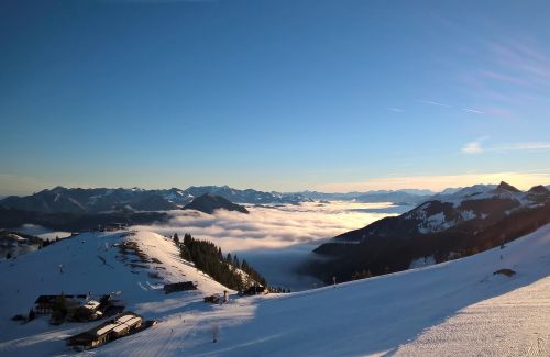 Sniegas, Panorama, Gamta, Žiema, Bavarija, Sudelfeld, Žiemą, Balta, Kraštovaizdis