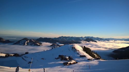Sniegas, Panorama, Gamta, Žiema, Bavarija, Sudelfeld, Žiemą, Balta, Kraštovaizdis