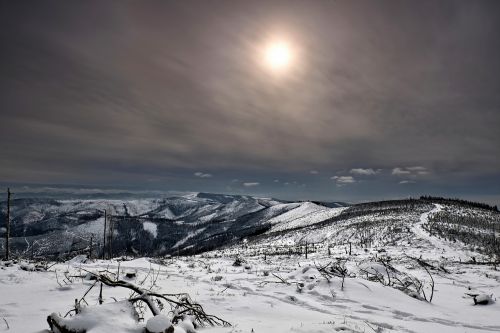 Sniegas, Žiema, Teismo Posėdyje, Niekas, Gamta, Ledas, Sušaldyta, Kraštovaizdis, Šaltas, Panoraminis, Dangus, Šaltis, Kelionė, Saulėlydis, Kalnas, Silesian Beskid, Beskidai, Skrzyczne, Szczyrk, Fuji, Fujifilm