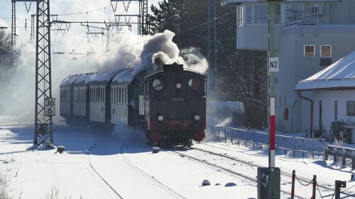 Sniegas,  Žiema,  Traukinys,  Transporto Sistema,  Be Honoraro Mokesčio