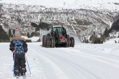 Sniegas, Žiema, Dviračių Slidinėjimas, Traktorius, Slidinėjimo Trasos, Løypefres, Slidinėjimas