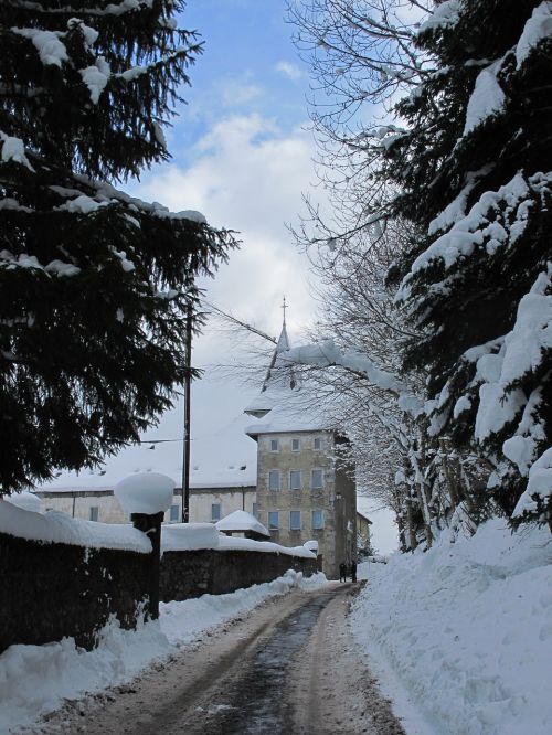 Sniegas, Žiema, Abbaye De Tamié, Tyla, Kalnas, Žiemos Peizažas, Snieguotos Šakos, Ramybė, Taika, Ramus