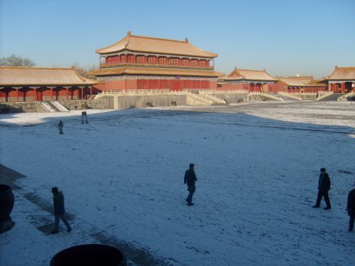 Sniegas,  Draudžiama,  Miestas,  Rūmai,  Pekinas,  Kinija,  Turistinis,  Pritraukimas,  Sniegas Uždraustame Mieste
