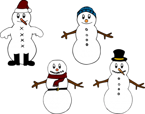 Sniego Žmogus, Žiema, Kalėdos, Nemokama Vektorinė Grafika