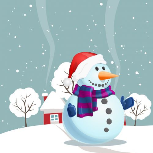 Sniego Žmogus, Sniegas, Linksmų Kalėdų, Žiema