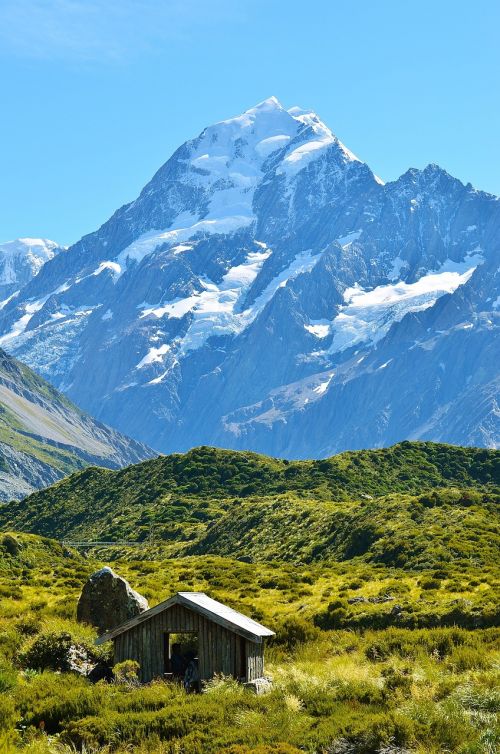 Sniego Kalnas, Kraštovaizdis, Kajutė, Naujoji Zelandija