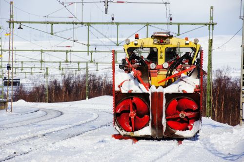 Sniego Valytuvas, Traukinys, Sniegas, Laplandas, Švedija