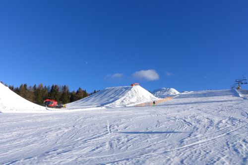 Sniego Parkas, Dirbtinis Sniegas, Sniego Valytojai, Alpe Di Siusi, Stover Alm, South Tyrol, Sudtirol, Sniegas, Snieglentė, Freestyle Ski, Slidinėjimas, Slidininkų, Italy, Dolomitai, Kalnas