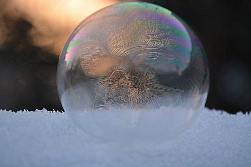 Muilo Burbulas, Užšalęs Burbulas, Žiema, Sniegas
