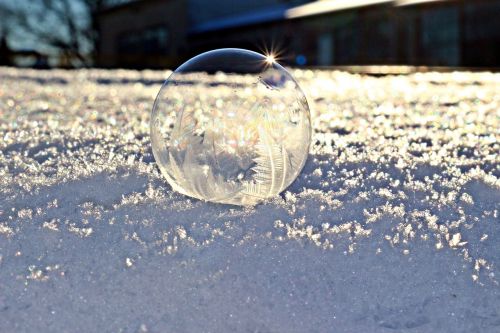 Muilo Burbulas, Rutulys, Ledas, Kristalinis, Užšalęs Burbulas, Sušaldyta, Žiema, Burbulas