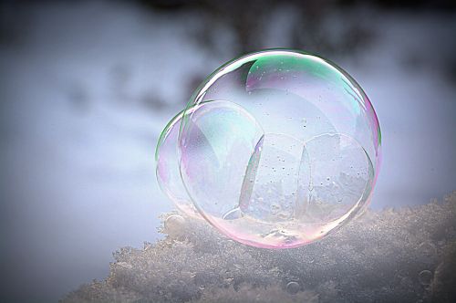 Muilo Burbulas, Sušaldyta, Žiemą, Šaltas, Sniegas, Rutulys, Šalnos Lizdas, Burbulas, Frost Globe