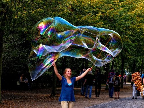 Muilo Burbulas, Milžiniškas Burbulas, Moteris, Gaminanti Muilo Burbulus, Seifenblasen Berlin