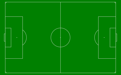 Futbolo Aikštė, Diagrama, Žalias, Baltos Linijos, Sportas, Nemokama Vektorinė Grafika