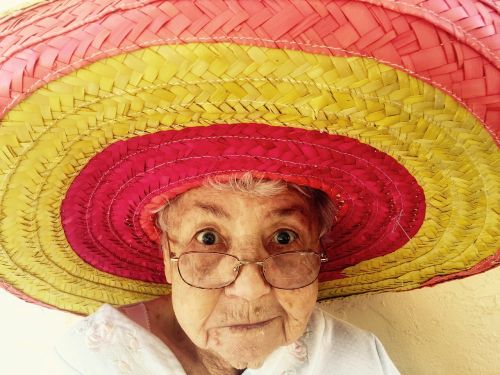 Sombrero, Sena Moteris, Skrybėlę, Moteris, Tradicinis, Meksika, Gimtoji, Portretas