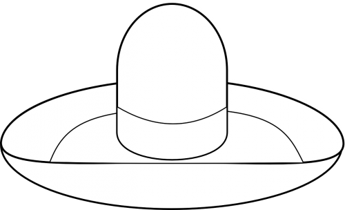 Sombrero, Skrybėlę, Meksikietis, Balta, Nemokama Vektorinė Grafika
