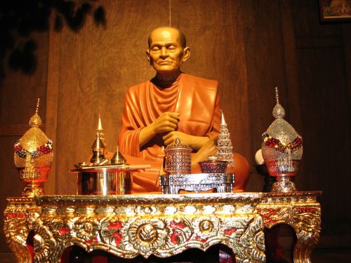 Somdej Toh Prom Radiacija, Somdej Toh, Tajų Vienuoliai, Statula, Vaškas, Budizmas, Taika, Skanduoti, Tailandas