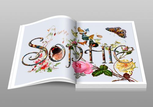 Sophie, Knyga, Atverskite Knygą, Puslapiai, Gėlių, Fantazija, Fėja, Fajas, Atviras, Skaitmeninis, Drugelis, Vabzdžiai