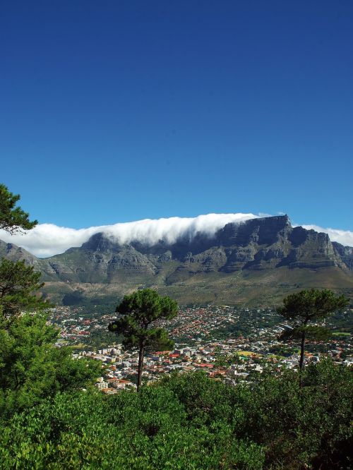 Pietų Afrika, Dangtelis, Kalnas, Stalas, Debesys, Gamta, Panorama, Kraštovaizdis, Dangus, Mėlynas, Slėnis