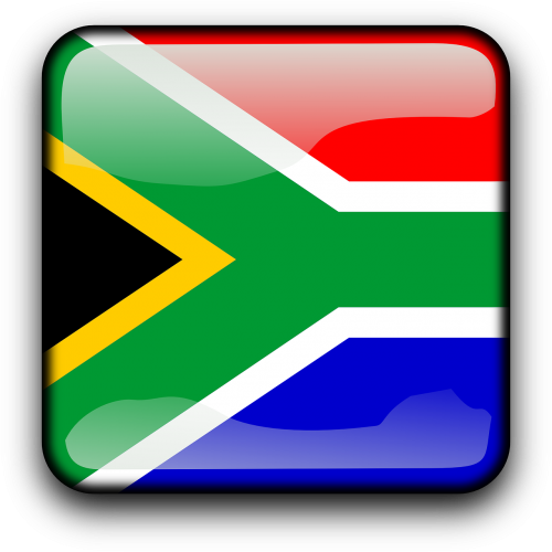 Pietų Afrika, Vėliava, Šalis, Tautybė, Kvadratas, Mygtukas, Blizgus, Nemokama Vektorinė Grafika
