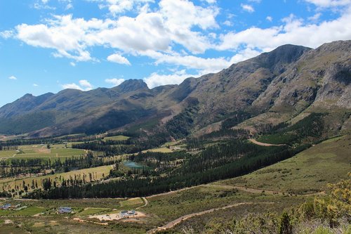 Pietų Afrika,  Kalnai,  Black Mountain Perduoti,  Peržiūrėti,  Kraštovaizdis,  Pobūdį,  Kalnų,  Panorama