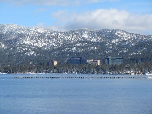 Pietinis Ežeras Tahoe, Žiema, Kalnai, Kalifornija