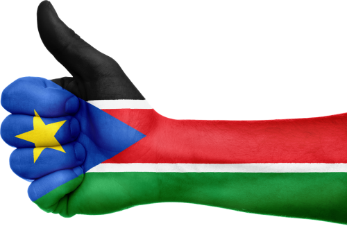 South Sudan, Vėliava, Ranka, Nacionalinis, Pirštai, Patriotinis, Nykščiai Aukštyn, Patriotizmas, Sudanas, Afrika