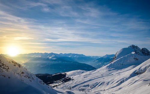 Pietų Tirolio,  Alpine,  Italija,  Sniegas,  Panorama,  Pobūdį,  Kraštovaizdis,  Saulėlydžio,  Kalnai,  Oranžinė,  Mėlynas