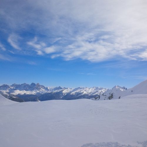 South Tyrol, Obereggen, Kalnai, Sniegas, Ter