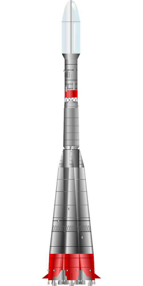 Soyuz, Raketa, Kosminis Laivas, Kosmoso Ravelas, Rusų, Sovietinė, Nemokama Vektorinė Grafika
