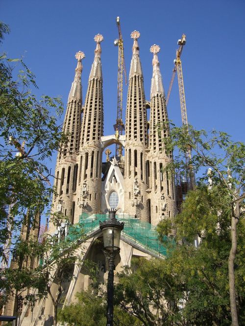 Ispanija, Katalonija, Barcelona, Gaudí, Architektūra, La Sagrada Familia, Bažnyčia, Menas