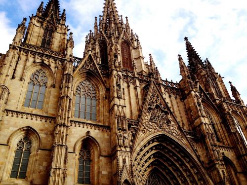 Barcelona Katedra, Šventasis Kryžius Ir Šventoji Eulalia, Gotika, Architektūra, Ispanija, Katalonija, Kelionė, Orientyras, Turizmas, Pastatas