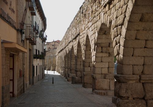 Ispanija, Segovia, Akvedukas, Romanai