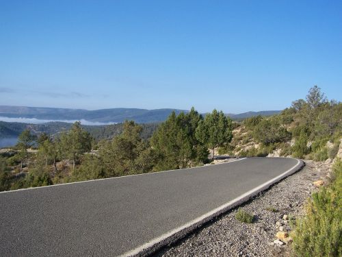 Ispanija, Teruel, Montes Universales, Kelias, Kreivė, Kraštovaizdis
