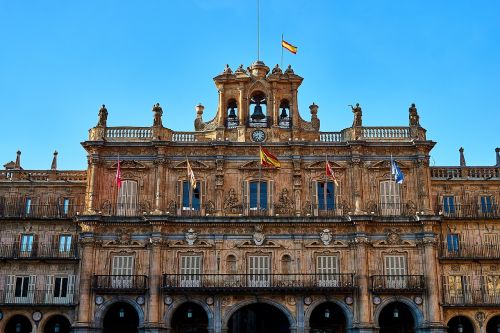 Ispanija, Salamanca, Erdvė, Miesto Rotušė, Plaza Meras, Fasadas, Architektūra