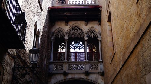 Ispanija, Barcelona, Gotikos Kvartalas, Balkonas, Architektūra, Miestas, Katalonija, Fragmentas, Dizainas
