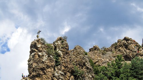 Ispanija,  Ribes De Freser,  Alpinistai,  Eskalavimas,  Alpinizmas,  Kalnų,  Nuotykių,  Summit,  Alpinistas,  Garbėtroška,  Top,  Sportas