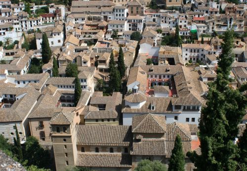 Ispanija, Andalūzija, Granata, Stogas, Architektūra