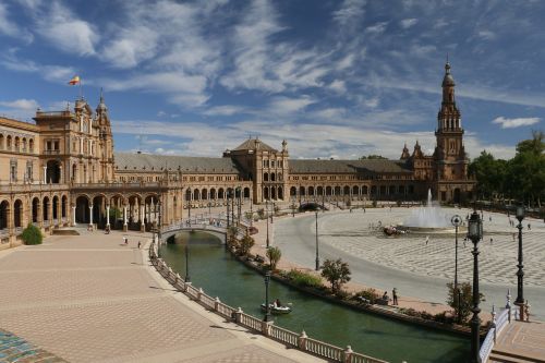 Ispanijos Aikštė, Sevilija, Ispanija, Andalūzija, Architektūra