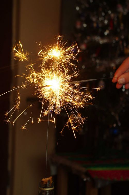 Sparkleris, Švytėjimas, Šviesa, Kibirkštis, Naujųjų Metų Diena, Naujieji Metai, 2015 M., Kalėdų Eglutė