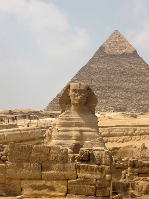Sfinksas, Piramidė, Egiptas, Gizeh, Statula, Liūto Figūra, Meno Kūriniai, Istoriškai
