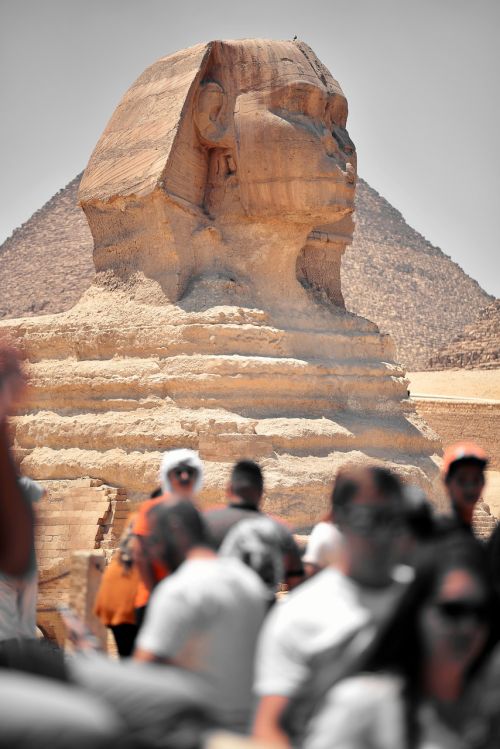 Sfinksas, Egiptas, Senovės, Egyptian, Turizmas, Kelionė, Kairas, Giza, Piramidė, Faraonas, Paminklas, Galva, Sugadinti, Statula