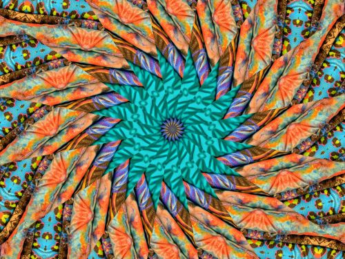 Fonas,  Tapetai,  Kaleidoskopas,  Spiralė,  Apvalus,  Spinduliai,  Oranžinė,  Violetinė,  Turkis Ir Mėlynas,  Mėlynas,  Spiralės Kaleidoskopo Fonas