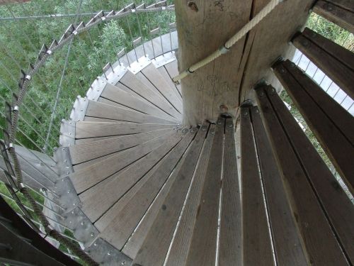 Spiraliniai Laiptai, Bokšto Laiptai, Medinės Kopėčios, Mediniai Laiptai, Laiptai, Laiptų Žingsnis, Palaipsniui, Nusileidimas, Žemyn
